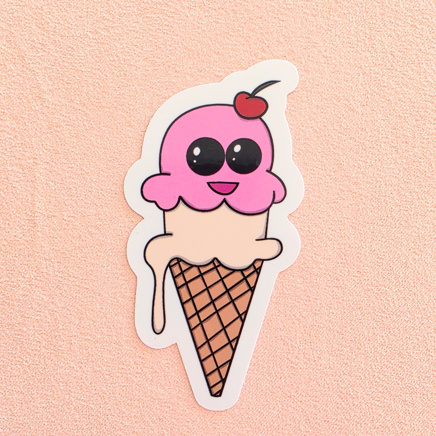 Ice Cream Cone Vinyl Sticker
