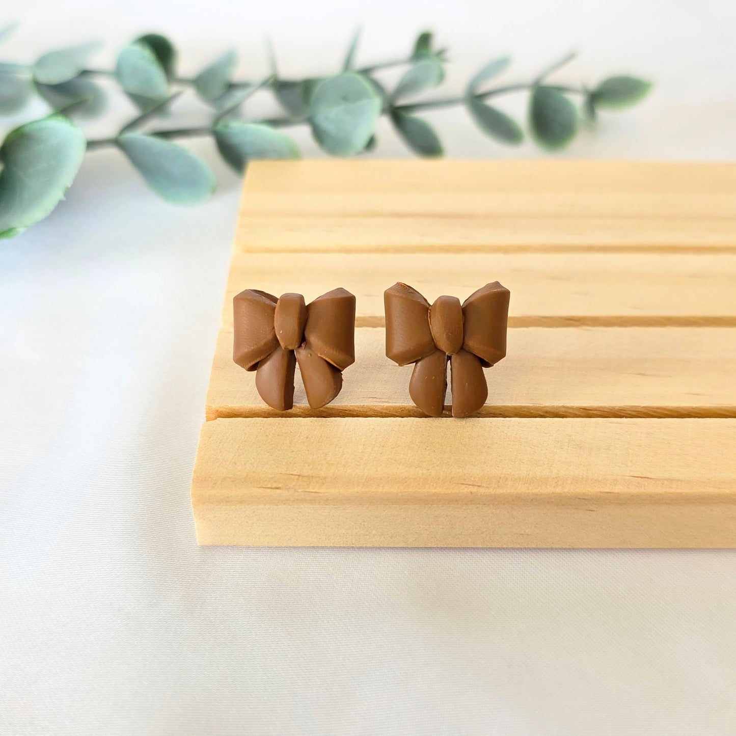 Mini Bow Clay Earrings - Multiple Colors