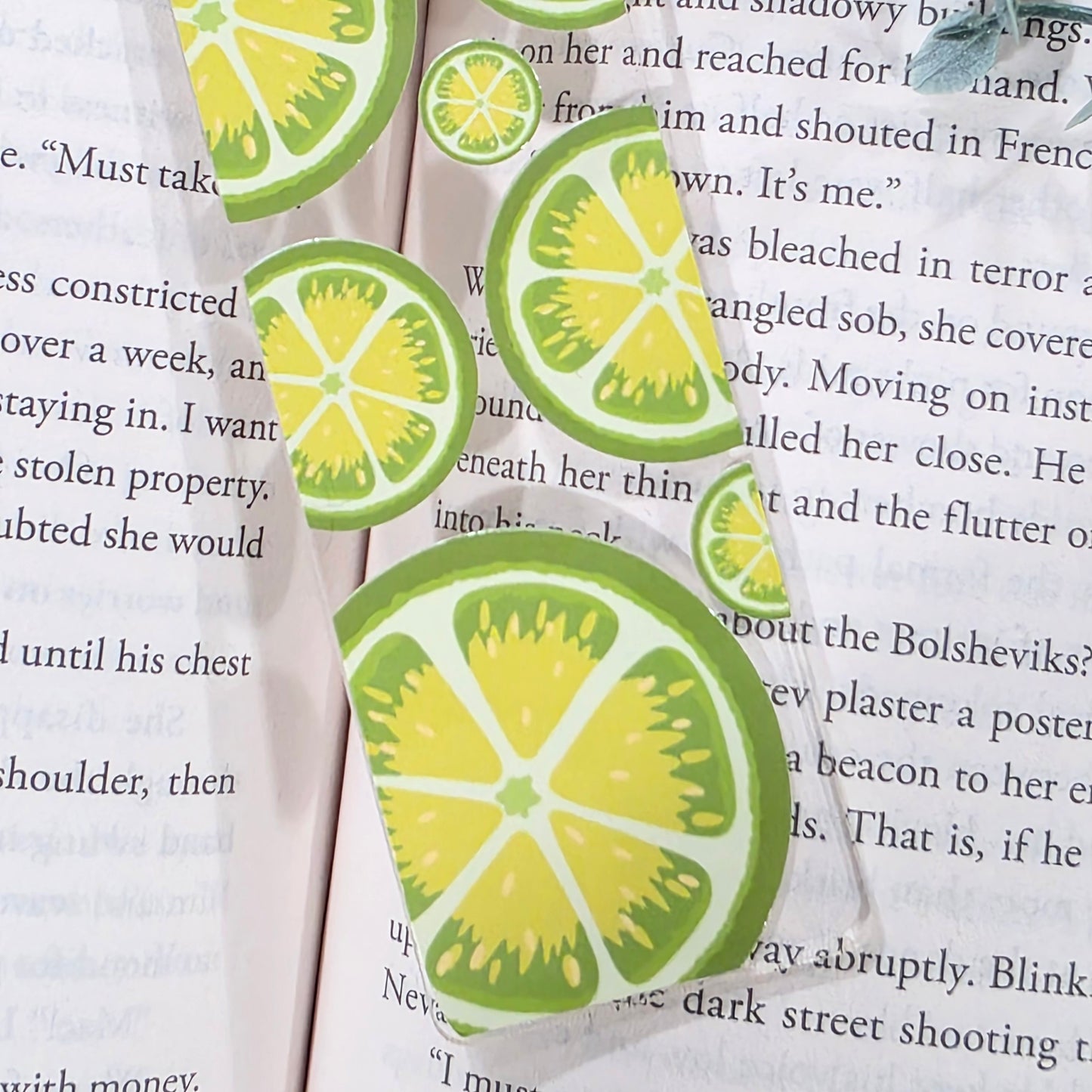 Lime Slices Acrylic Bookmark