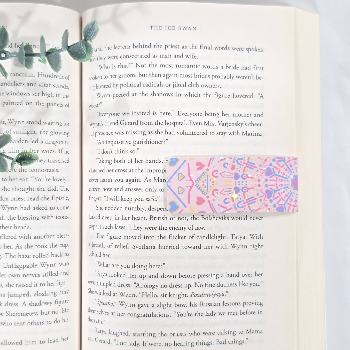 Pink Pattern | Sparkle Holographic Magnetic Bookmark