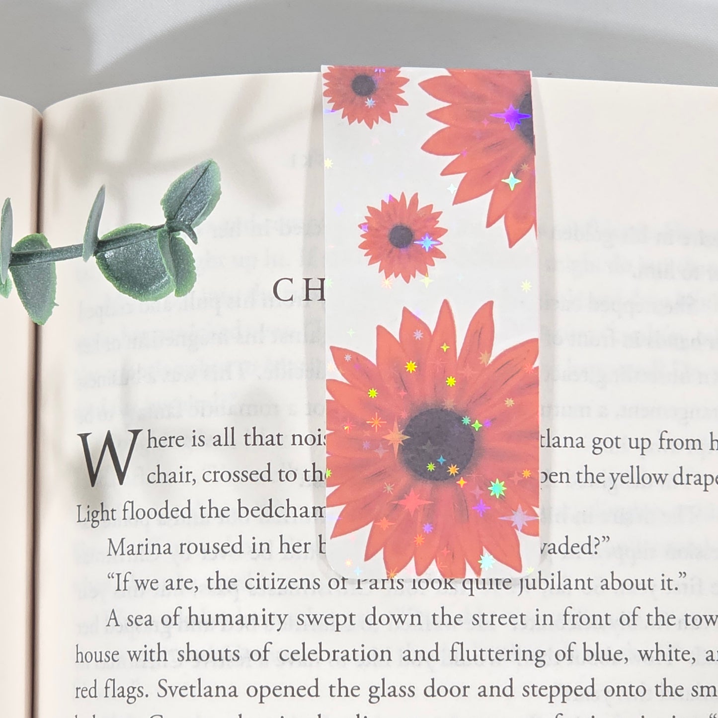 Sunflower | Sparkle Holographic Magnetic Bookmark