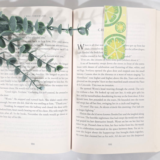 Lime Slice Magnetic Bookmark