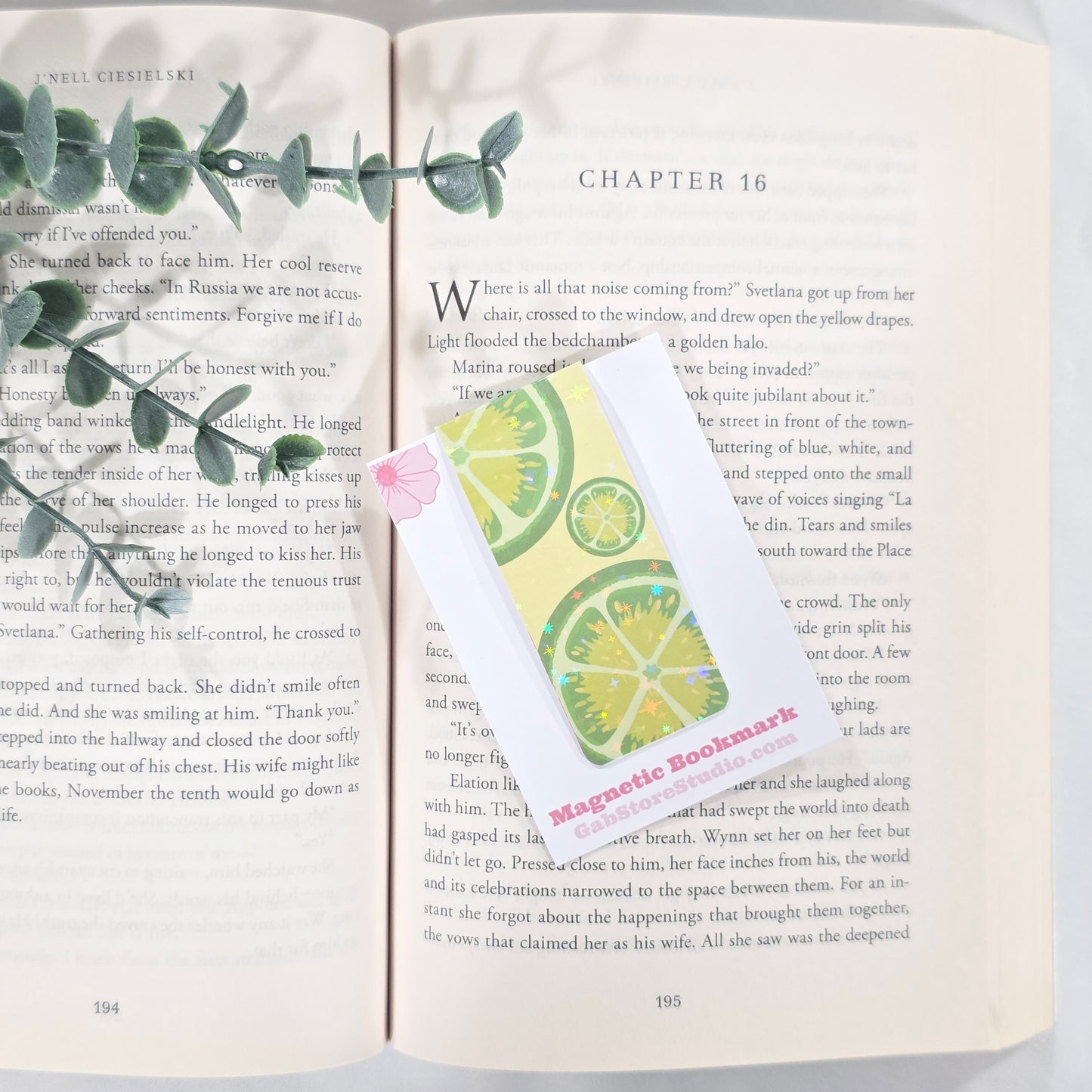 Lime Slice Magnetic Bookmark