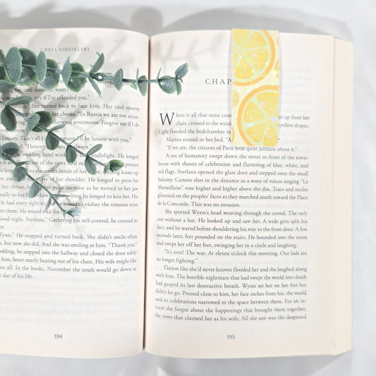Lemon Slice | Sparkle Holographic Magnetic Bookmark
