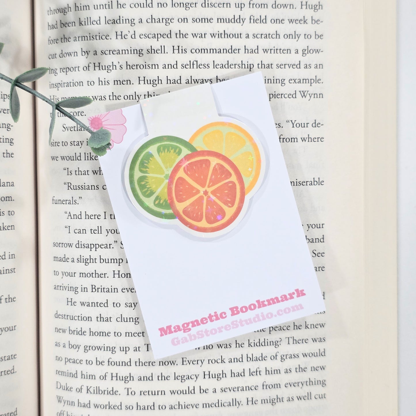 Citrus | Sparkle Holographic Magnetic Bookmark
