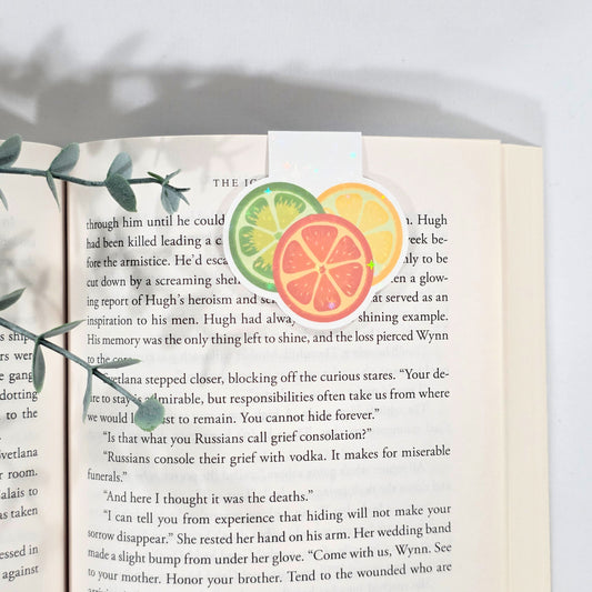 Citrus | Sparkle Holographic Magnetic Bookmark
