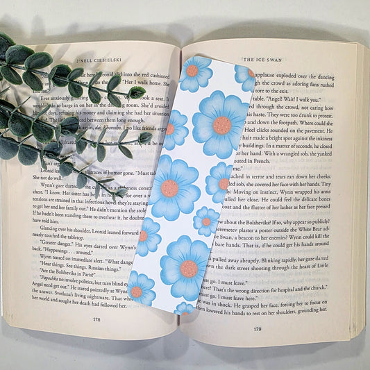 Blue Flowers | Bookmark (2x7")