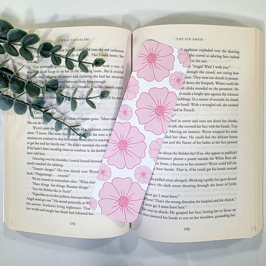 Pink Flowers | Bookmark (2x7")