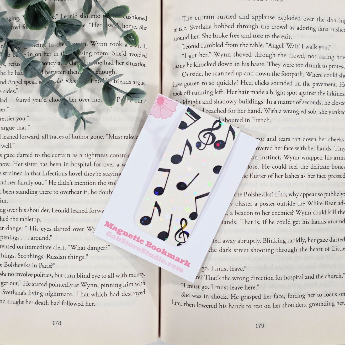 Musical Notes | Sparkle Holographic Magnetic Bookmark