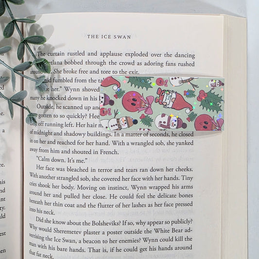 Christmas Pattern | Sparkle Holographic Magnetic Bookmark