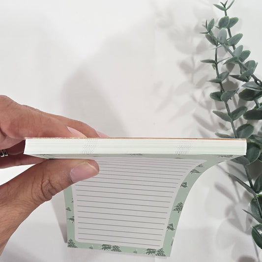 Green Christmas Trees Notepad / Memo Pad
