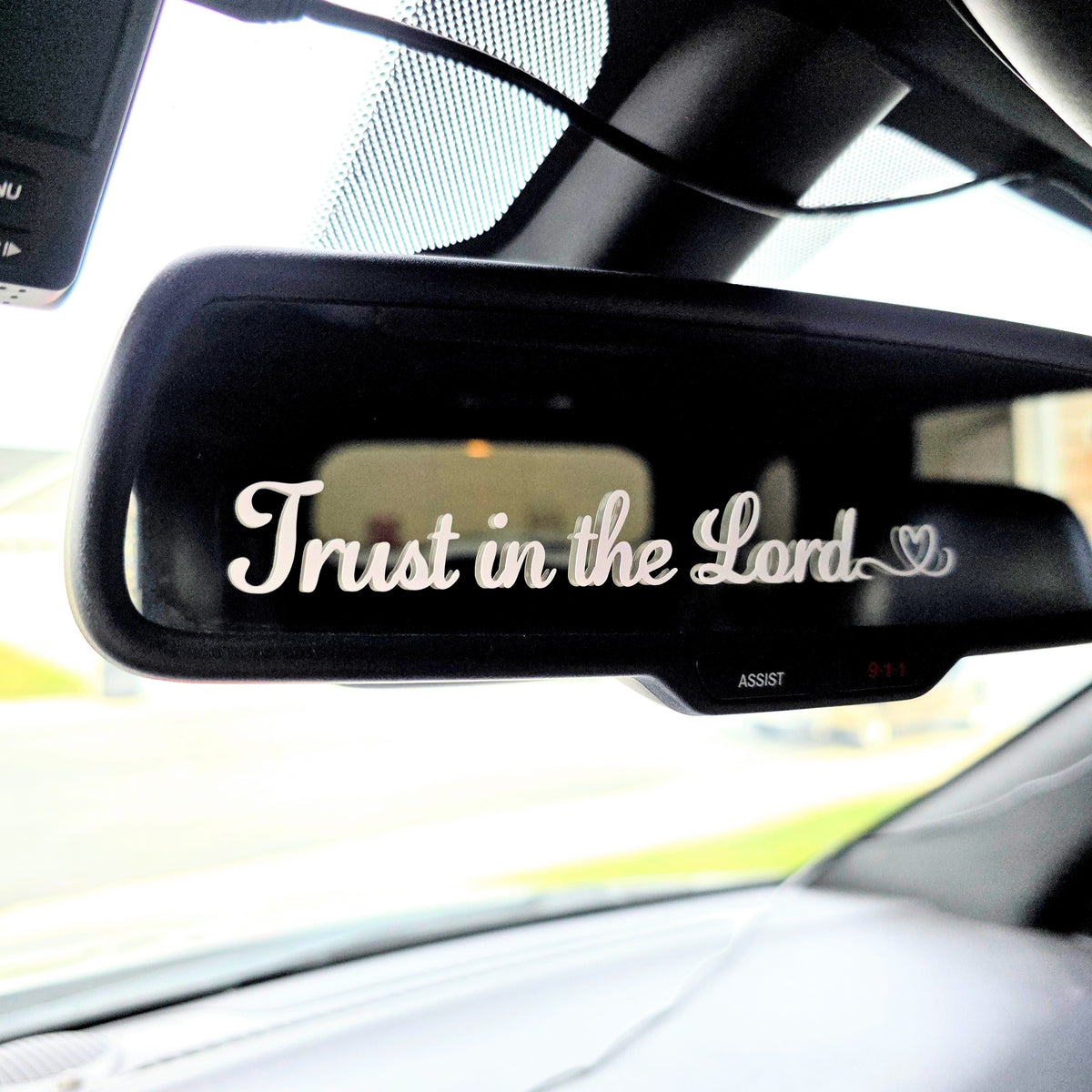Trust in the Lord Rearview Mirror Decal