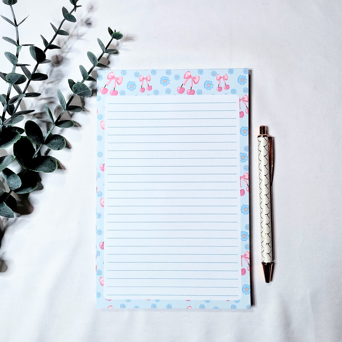 Cherries and Bows Notepad | Memo Pad