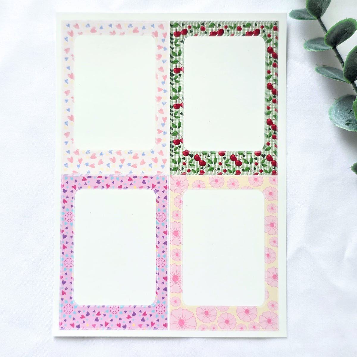 Mini Picture Frame Sticker Sheet | Scrapbook Frame Stickers for Journaling