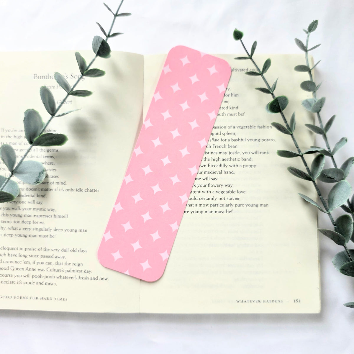 Retro Pastel Bookmark | Cute Floral Pattern Bookmark for Readers