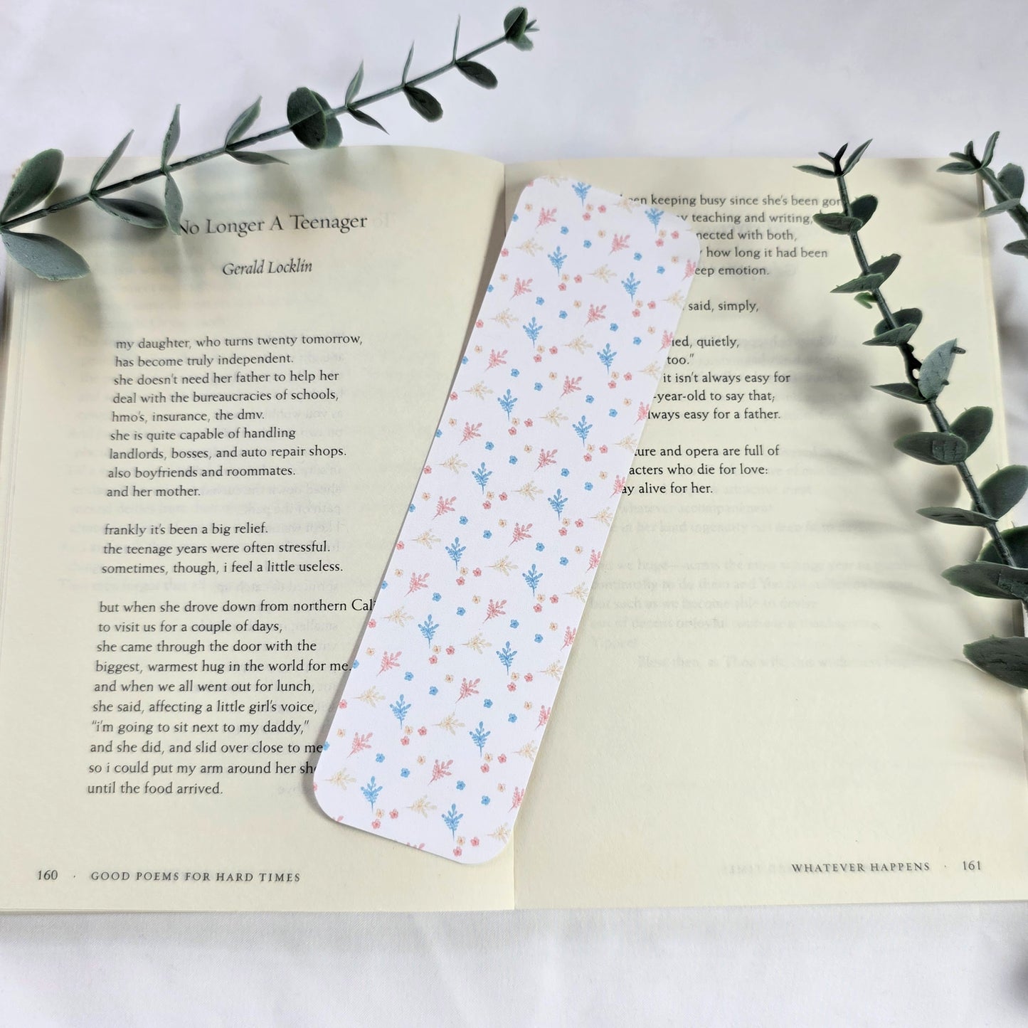 Pastel Plants Bookmark | Cute Pattern Bookmark for Readers