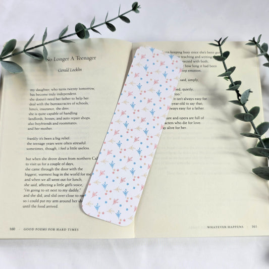 Pastel Plants Bookmark | Cute Pattern Bookmark for Readers