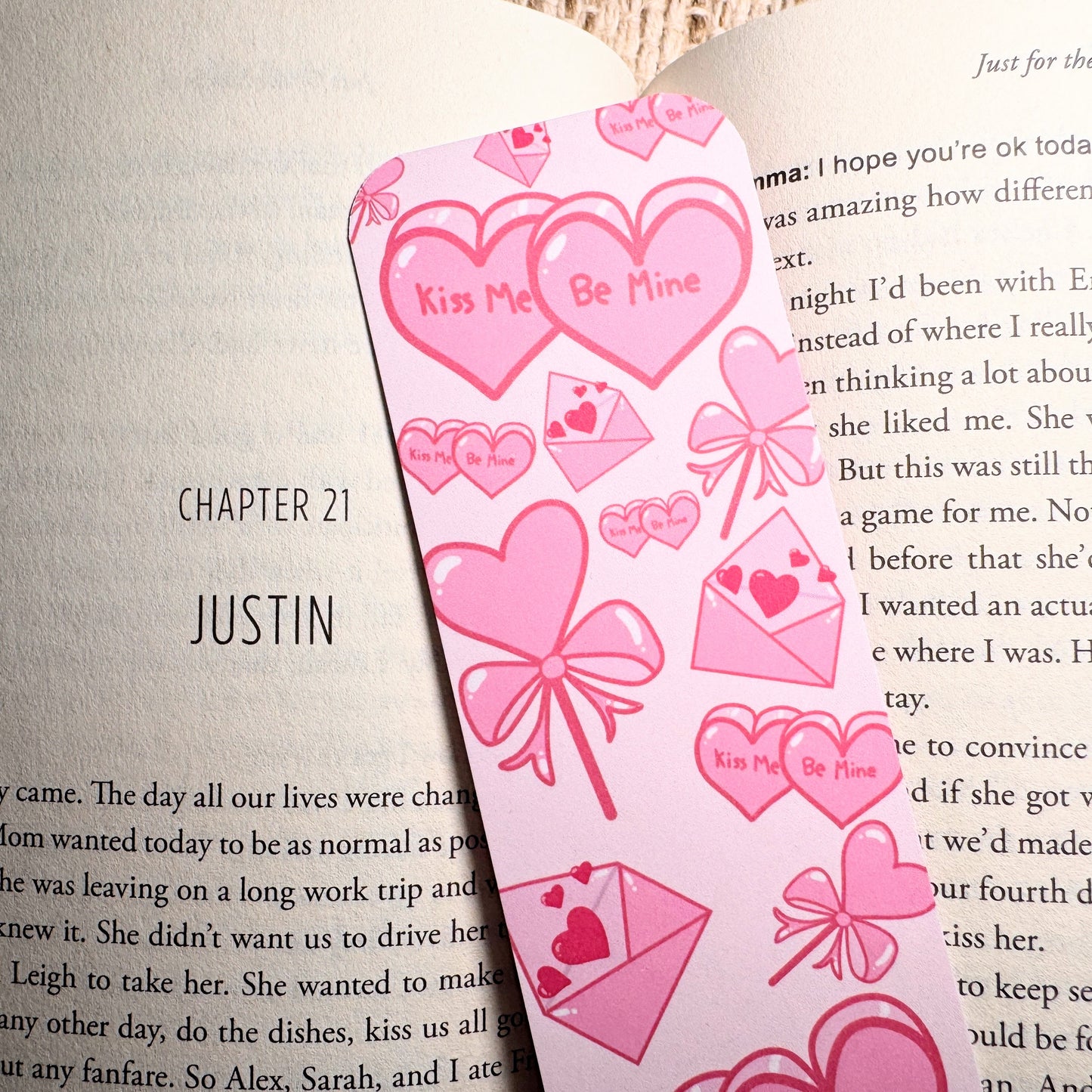 Valentine’s Day Pink Bookmark
