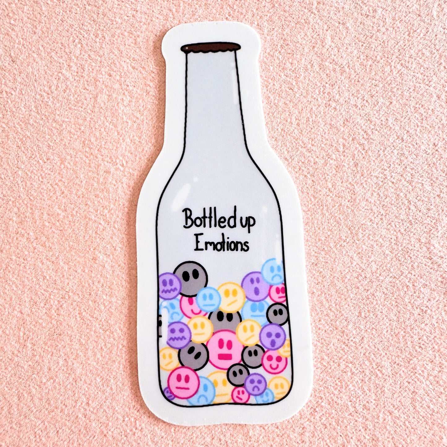 Bottled Up Emotions Bottle, Vinyl Sticker