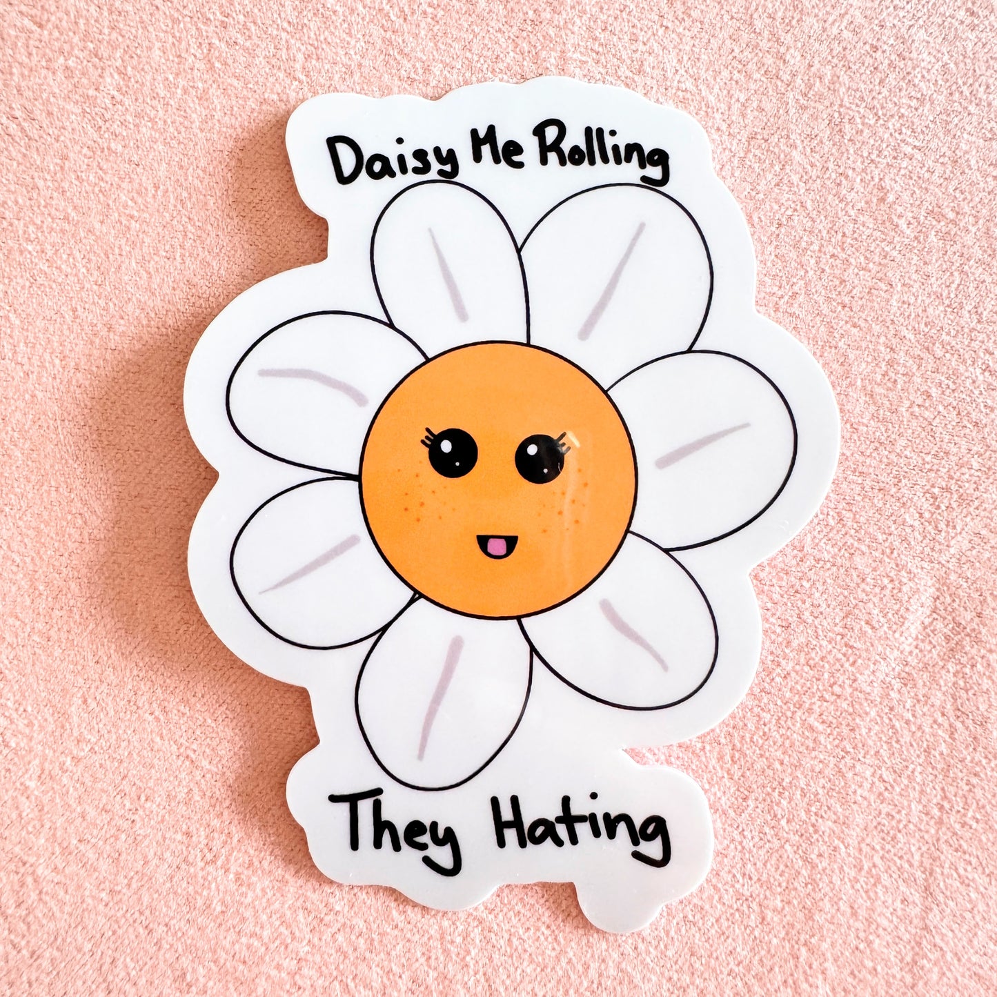 Daisy Me Rolling Flower Vinyl Sticker