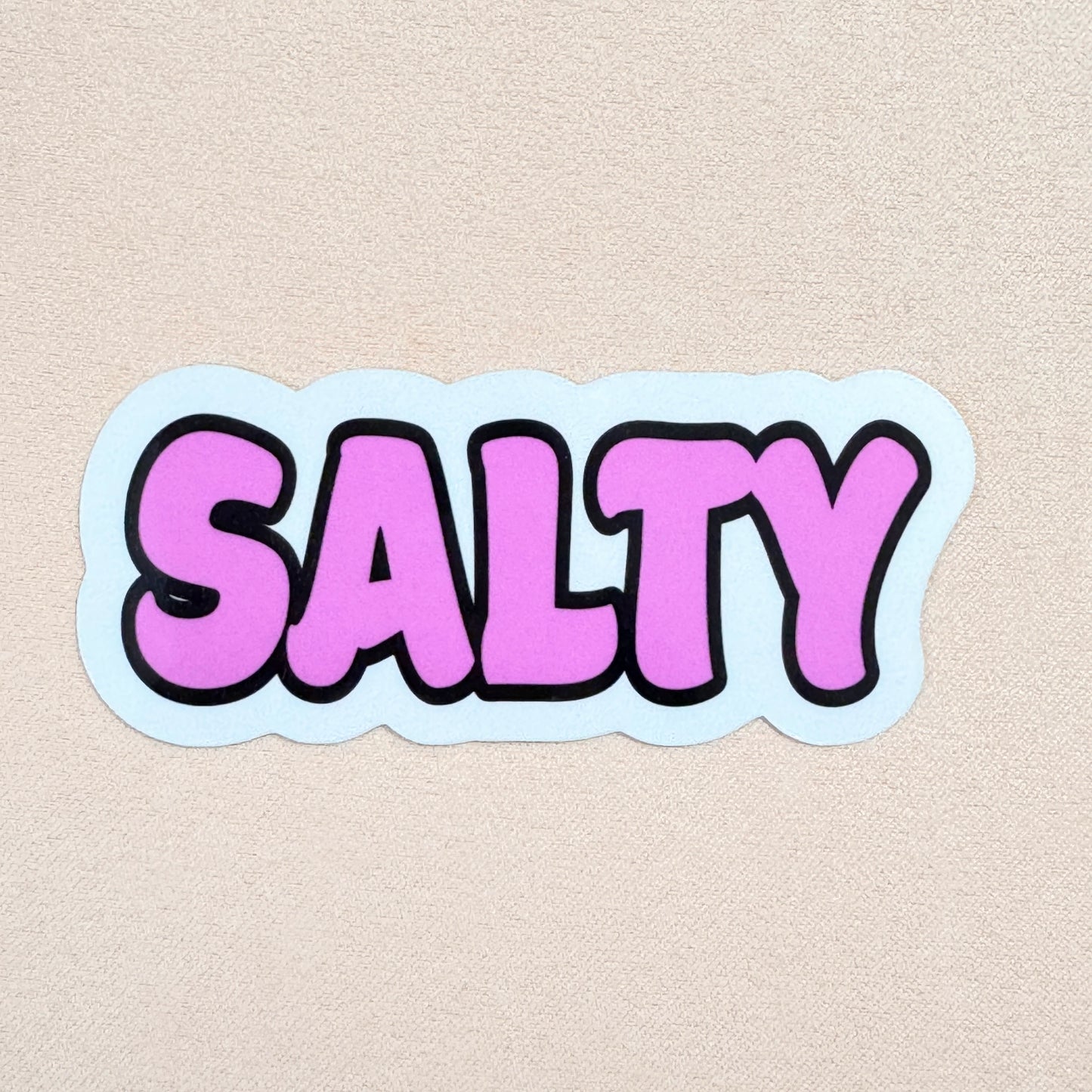 Salty | Pink Vinyl Sticker