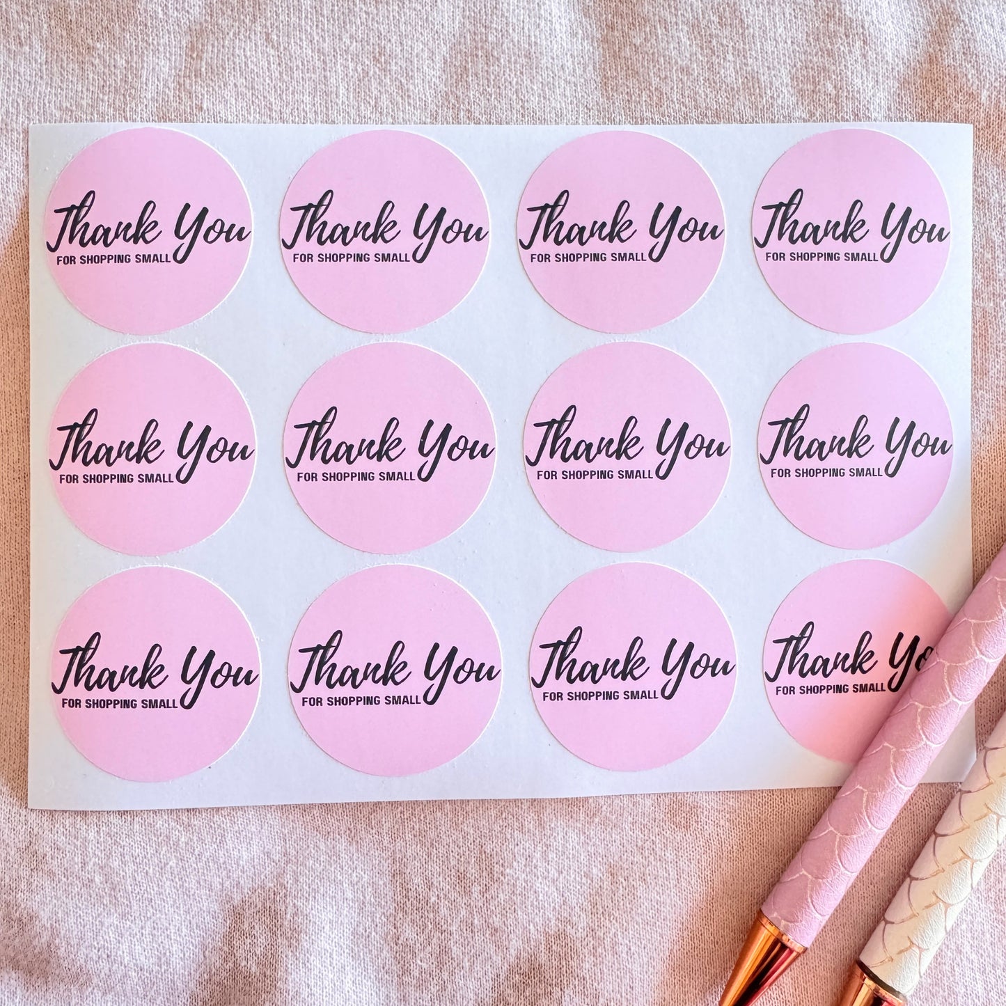 Thank You for Shopping Small 24 stickers | Vinyl Stickers