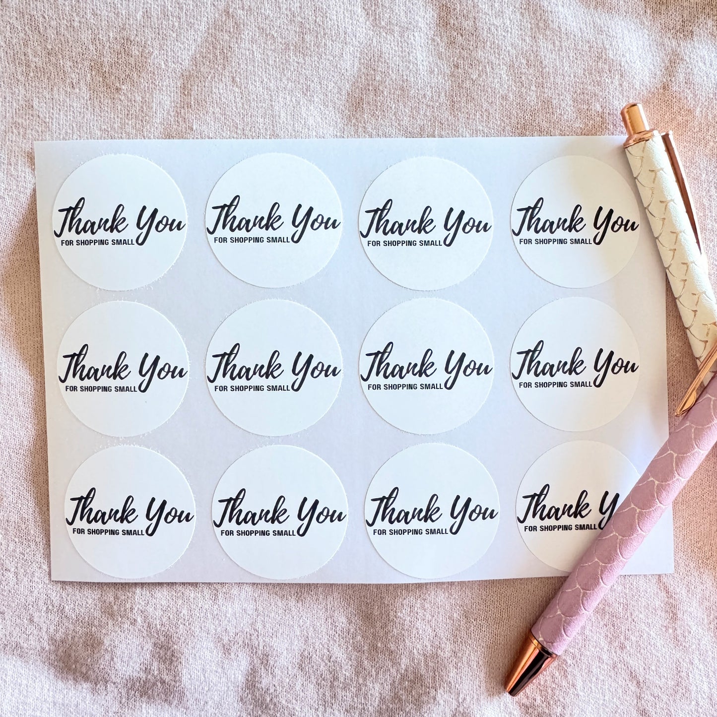 Thank You for Shopping Small 24 stickers | Vinyl Stickers