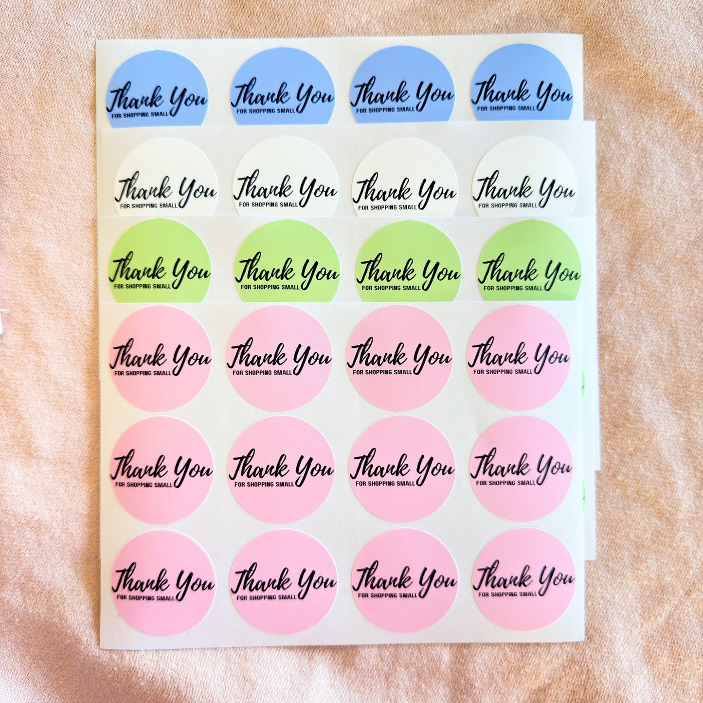 Thank You for Shopping Small 24 stickers | Vinyl Stickers