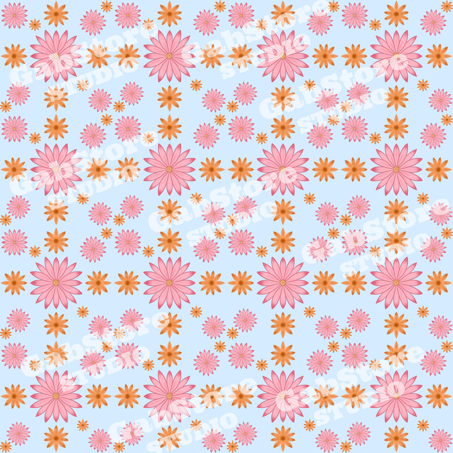 Whimsical Flower | 12x12 PNG Seamless File