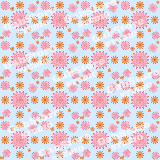 Whimsical Flower | 12x12 PNG Seamless File