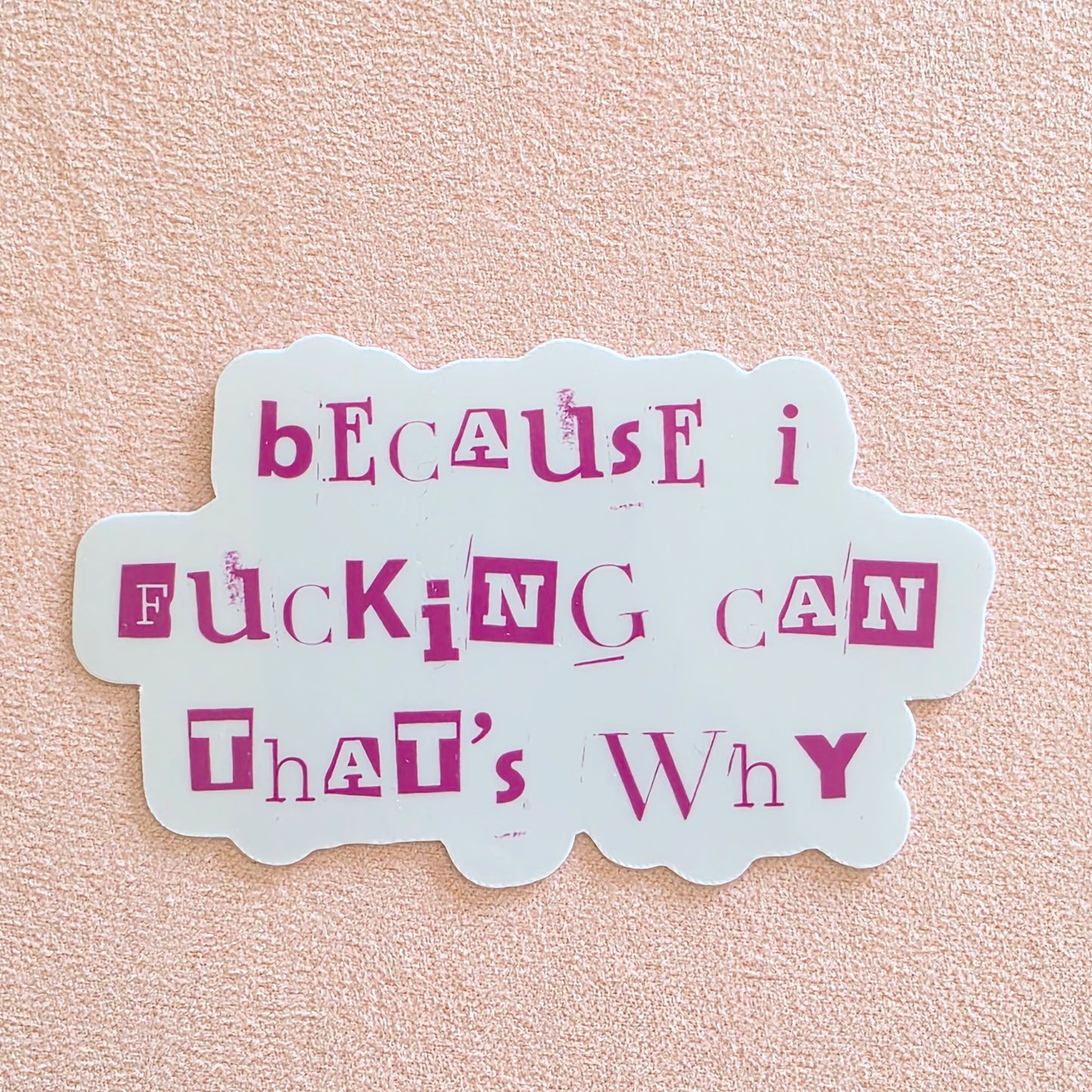 Because I F*cking Can That's Why | Vinyl Sticker