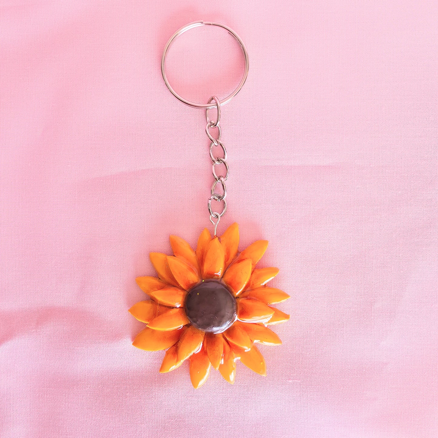 Handmade Sunflower Keychain