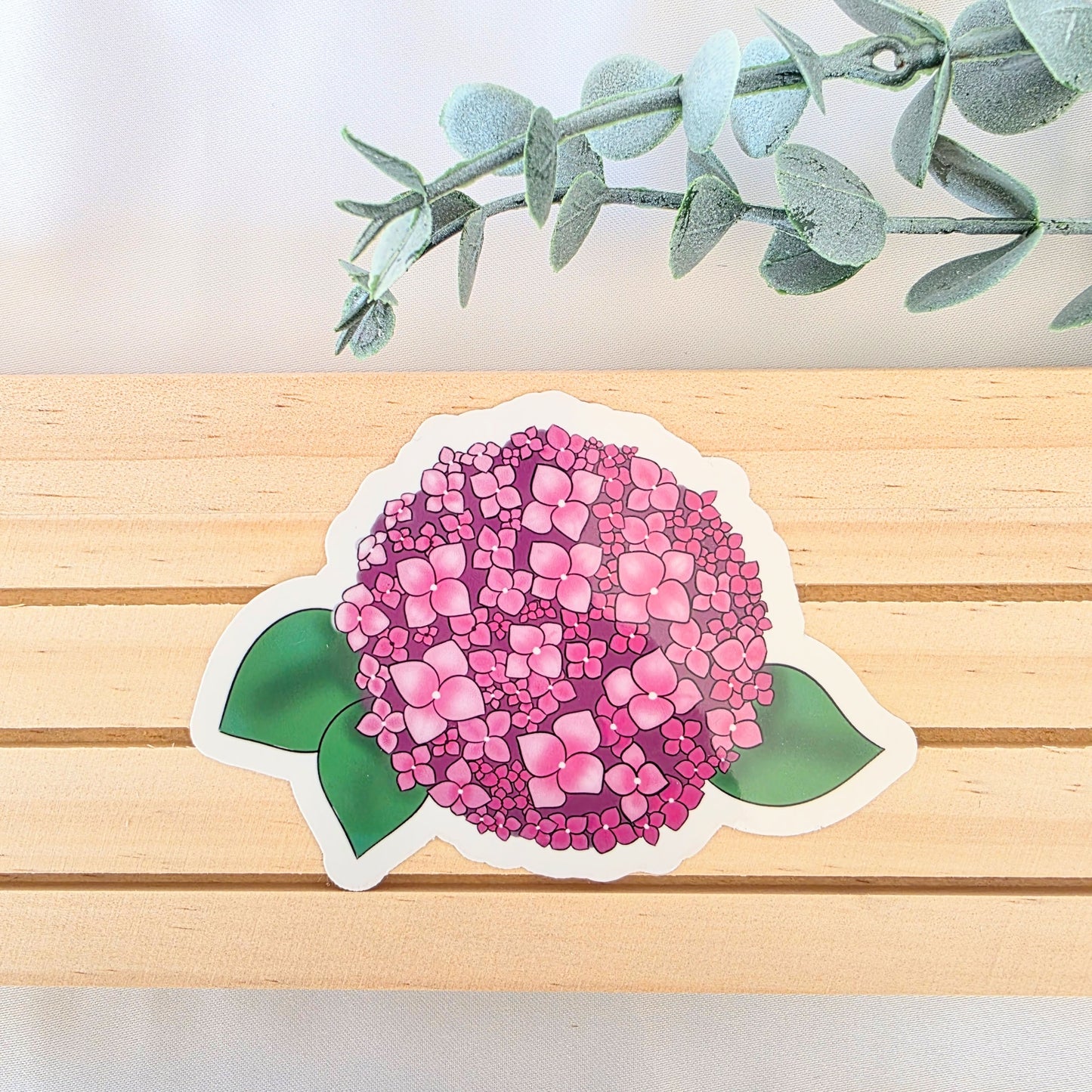Pink Hydrangea | Vinyl Sticker