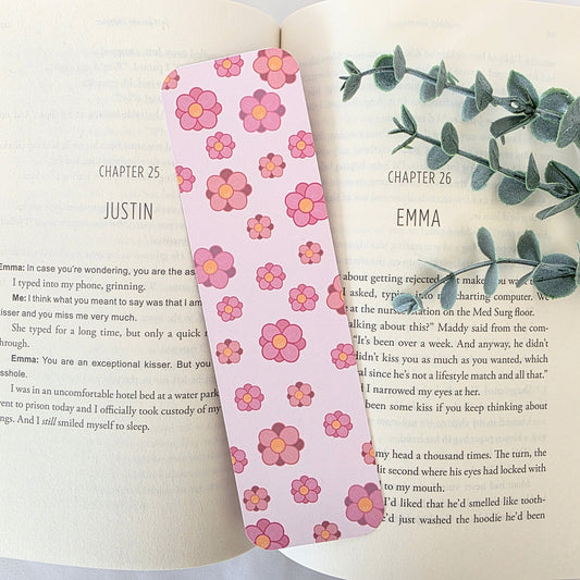 Pink Floral Bookmark