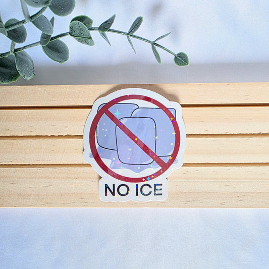 NO ICE Holographic Vinyl Sticker