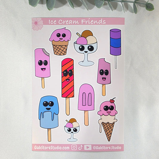 Ice Cream Sticker Sheet