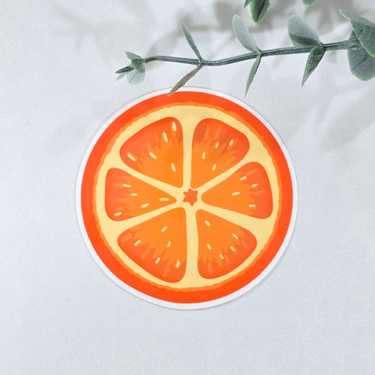 Orange Slice Vinyl Sticker
