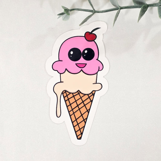 Ice Cream Cone Vinyl Sticker
