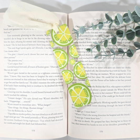 Lime Slices Acrylic Bookmark