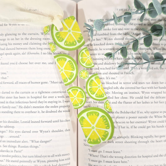 Lime Slices Acrylic Bookmark
