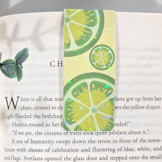Lime Slice Magnetic Bookmark