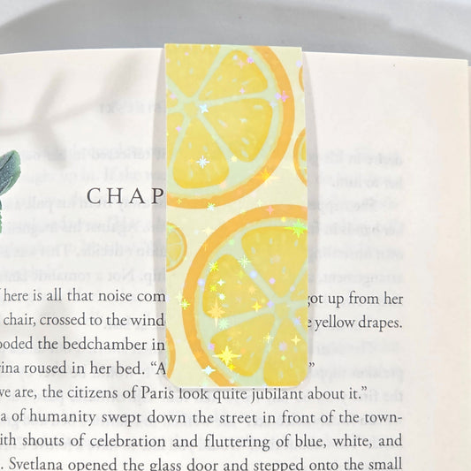 Lemon Slice | Sparkle Holographic Magnetic Bookmark