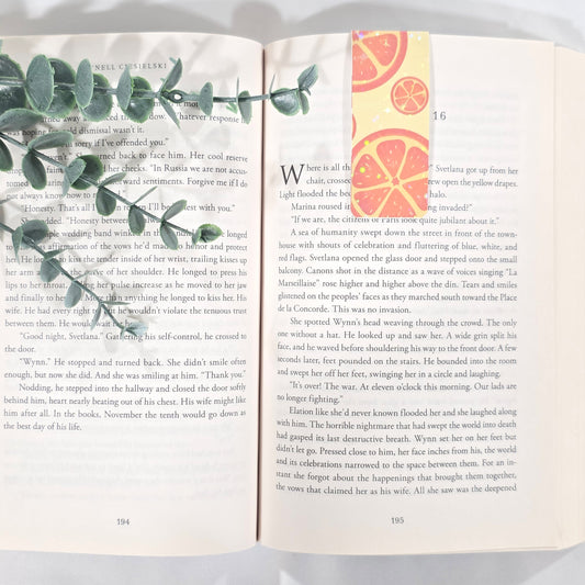 Orange Slice | Sparkle Holographic Magnetic Bookmark