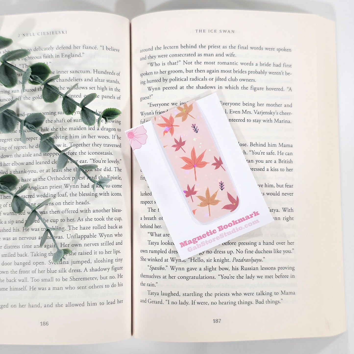 Fall Leaves | Sparkle Holographic Magnetic Bookmark