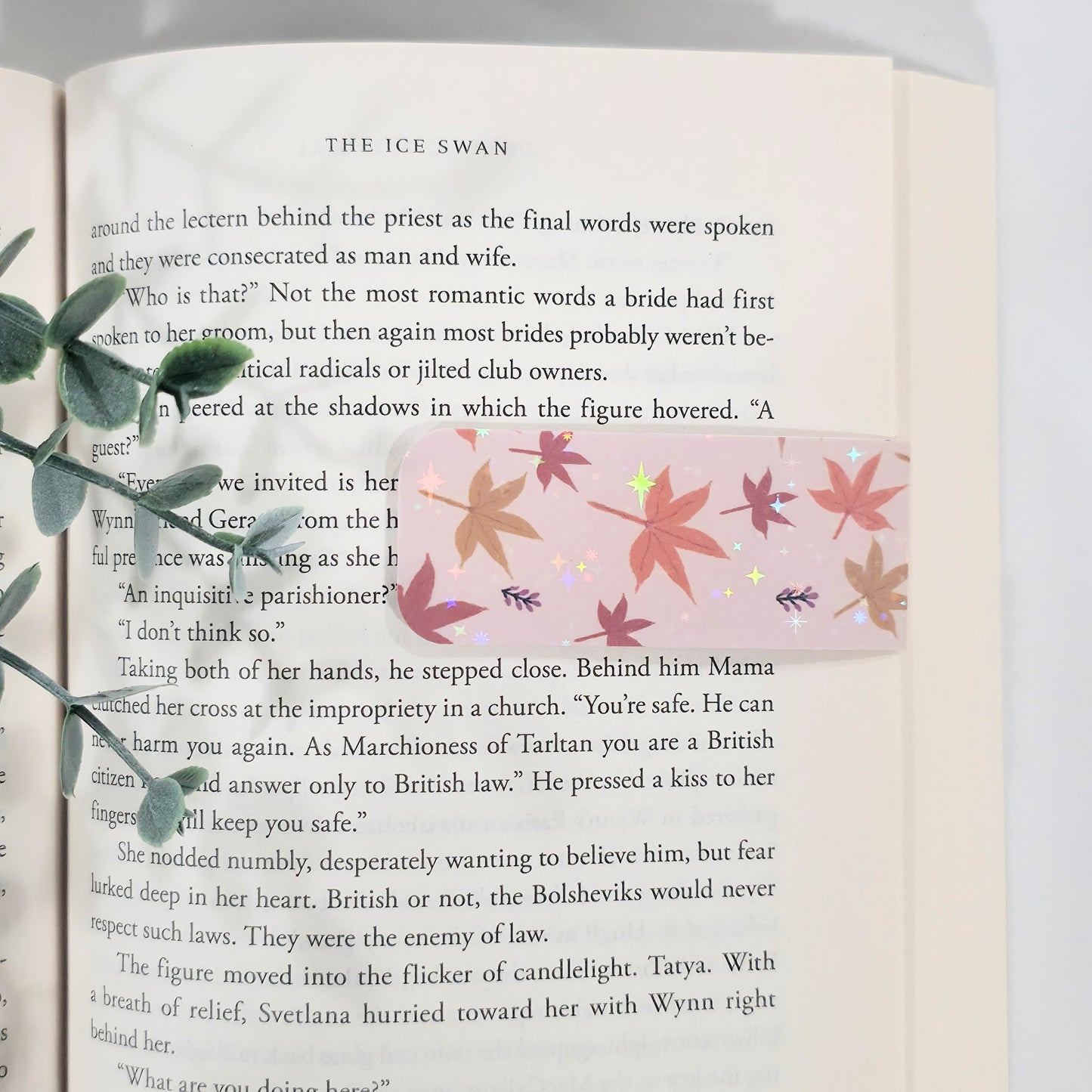 Fall Leaves | Sparkle Holographic Magnetic Bookmark