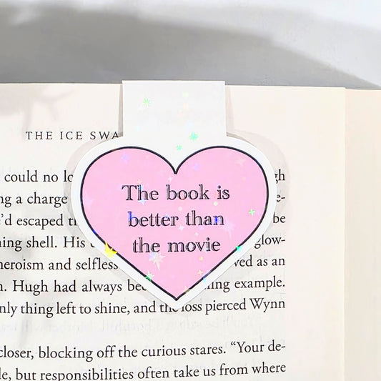 Pink Heart | Sparkle Holographic Magnetic Bookmark