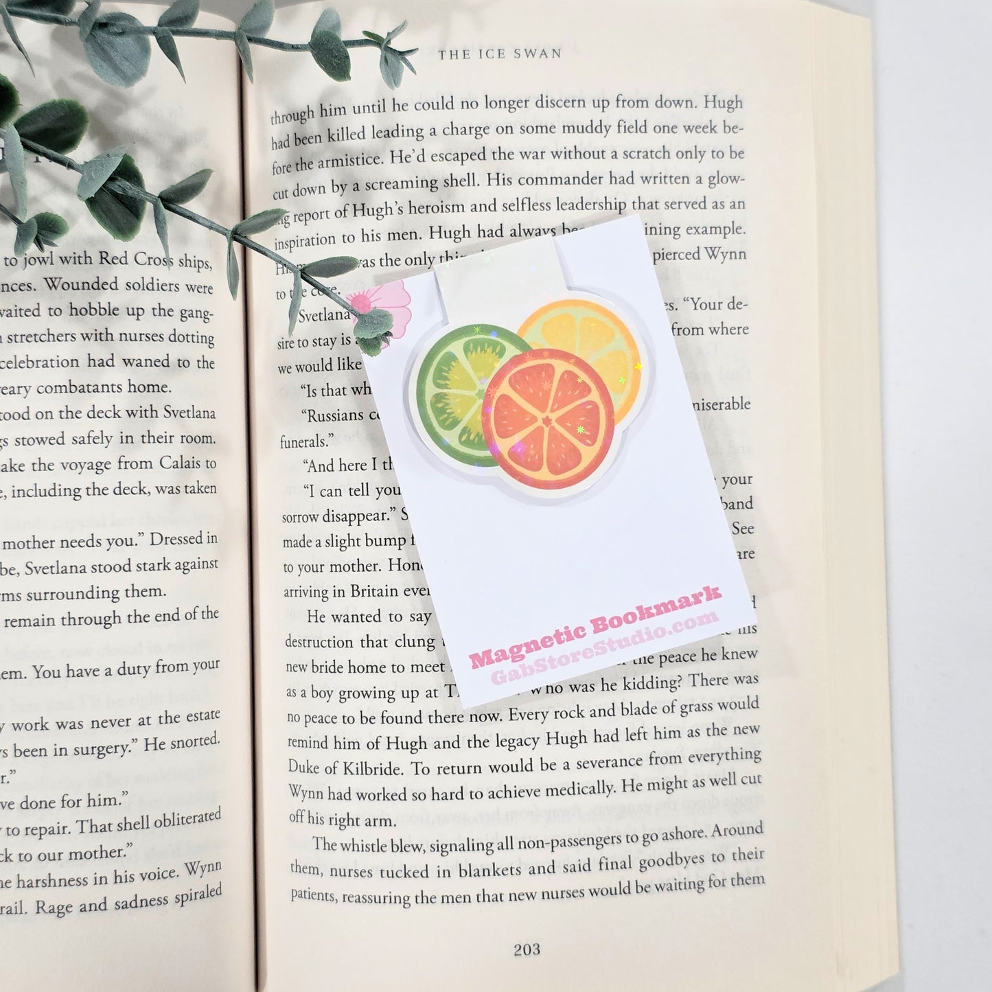 Citrus | Sparkle Holographic Magnetic Bookmark