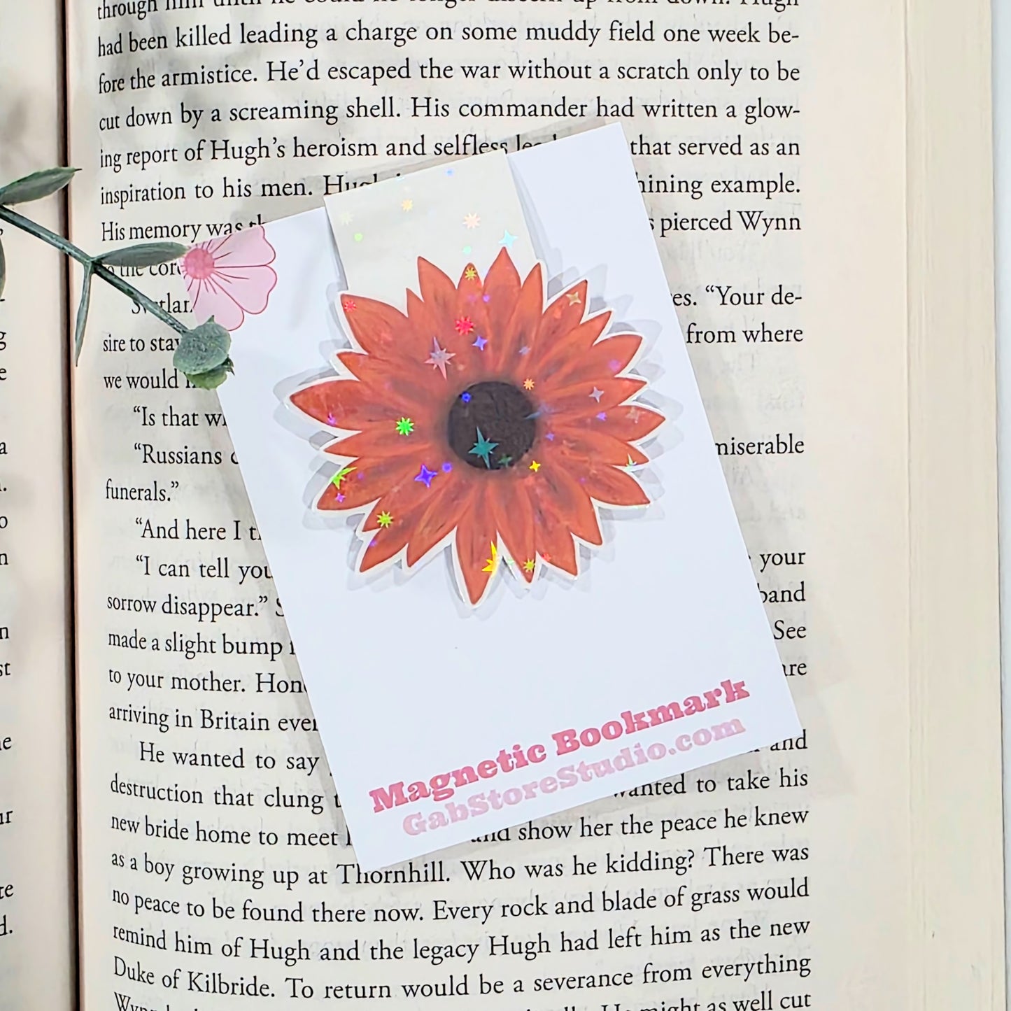 Sunflower | Sparkle Holographic Magnetic Bookmark