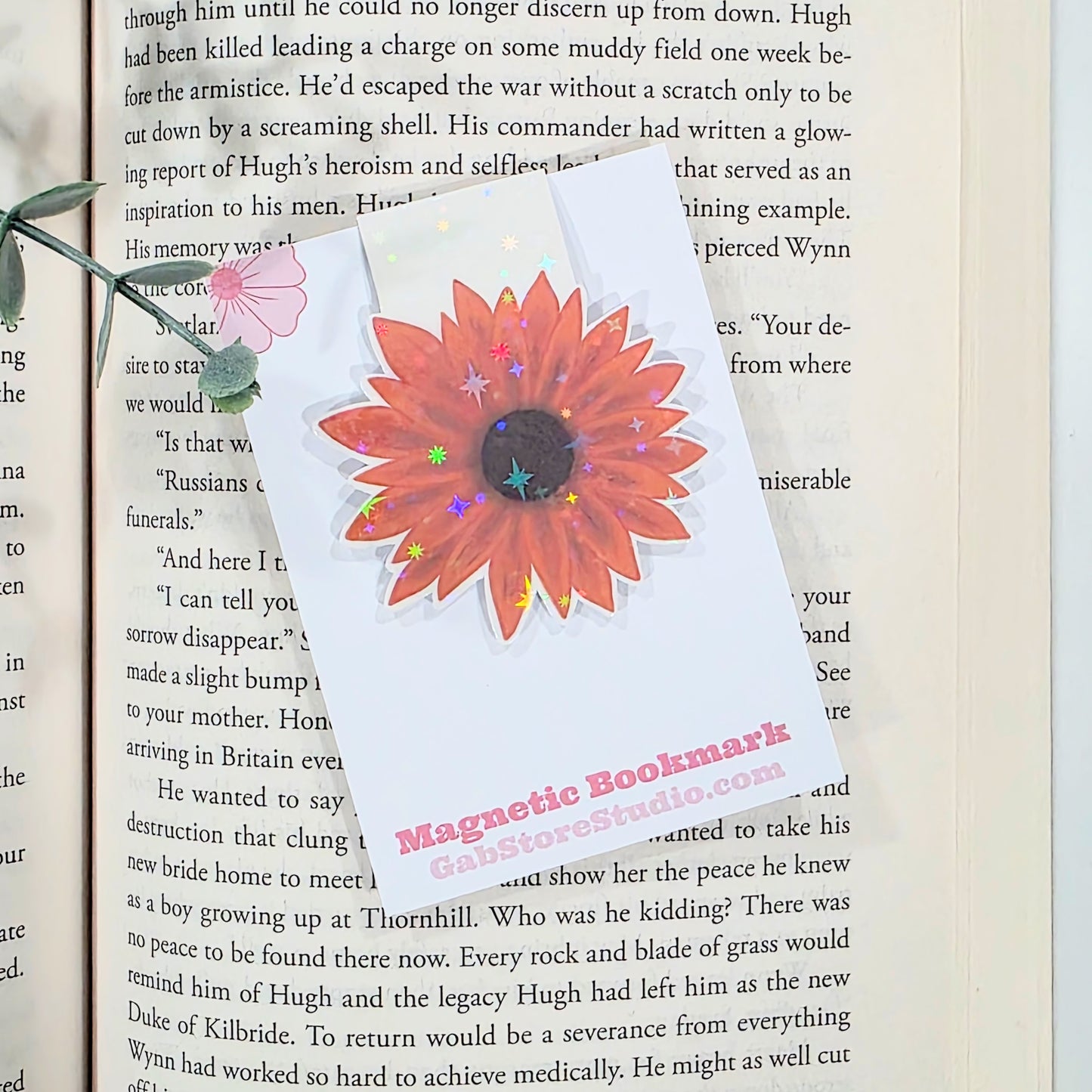 Sunflower | Sparkle Holographic Magnetic Bookmark