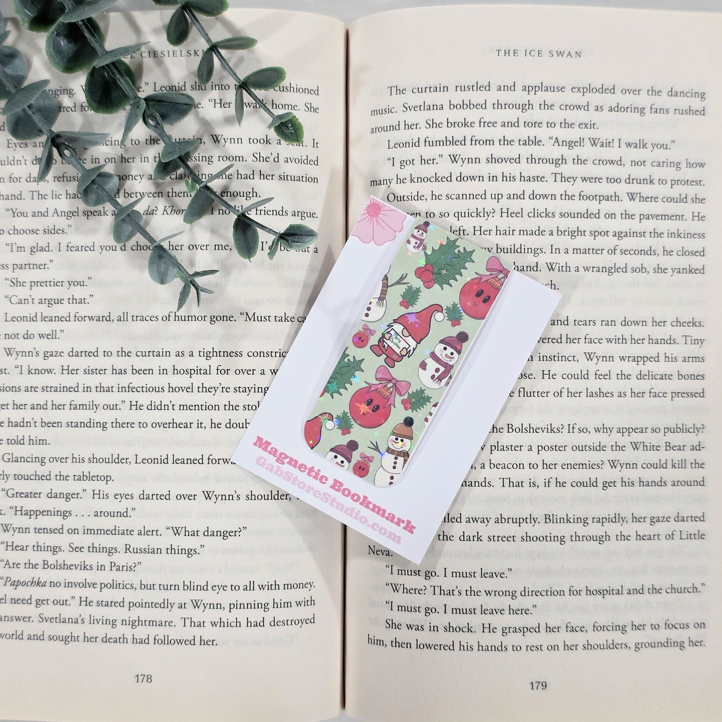 Christmas Pattern | Sparkle Holographic Magnetic Bookmark